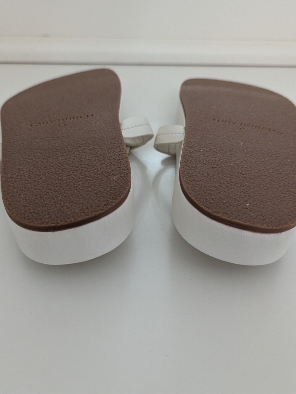 EUC! Tory Burch Miller Cloud Sandal In White Leather Size 7.5 - Picture 13 of 15